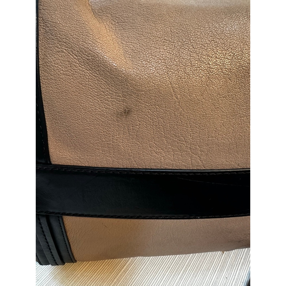 Chloé Beige & Black Leather Tote Bag - Picture 9 of 14